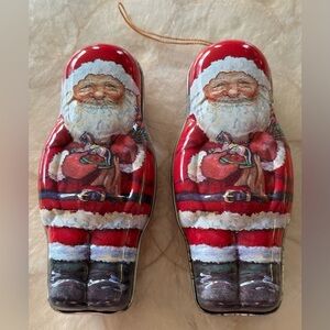 Vintage Santa shaped tin,  Ornament From 1994. collectible by See's Candy